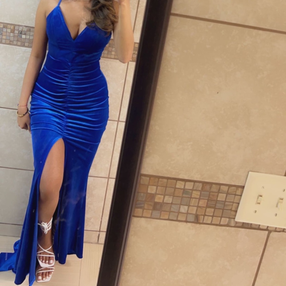 Royal Blue formal maxi dress